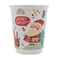 Dubbelwandige Papieren Kerstbekers 300cc - 500 stuks
