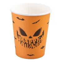 Kartonnen Koffiebeker Halloween Pompoen 200cc/8oz - 1.000 st/ds.