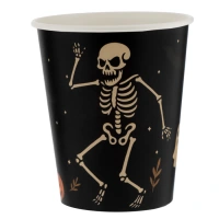 Kartonnen Koffiebeker Halloween Skelet 200cc/8oz - 1.000 st/ds.