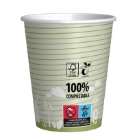 BIO kartonnen koffiebeker (PLA) 200cc/8oz - 1.000st.