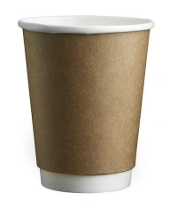 Dubbelwandige kraft koffiebeker 300cc/12oz - 400st.