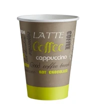 Kartonnen koffiebeker bruin/groen 'Limetta' 180cc/7oz - 2.500st.