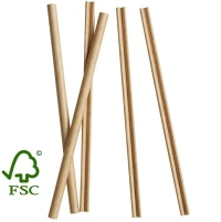 Papieren kraft roerstaafjes FSC® 140mm in dispenser 1.000st