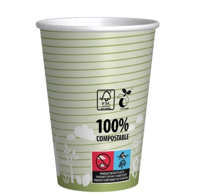 Koffiebeker BIO 180cc/7oz (karton/PLA) - 1.000 st/ds.