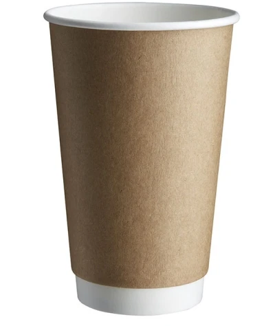 Dubbelwandige kraft koffiebeker 400cc/16oz - 460st.