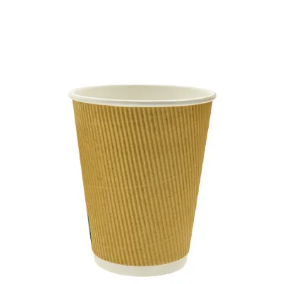 Kartonnen Koffiebeker Ripple 300cc/12oz - 500 st/ds.